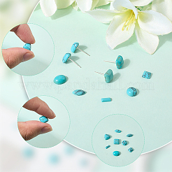 112 шт. 7 стиля окрашенных синтетических бирюзовых кабошонов&nbsp;TURQ-SP0001-02