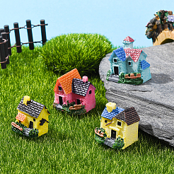 8 шт. 4 стиля фигурки виллы из смолы для украшения витрины&nbsp;DJEW-SP0001-18