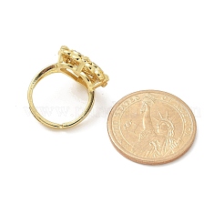 Кольца на палец с прозрачным кубическим цирконием&nbsp;RJEW-G337-02G-04