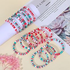 Набор эластичных браслетов ручной работы из полимерной глины Heishi Surfer&nbsp;BJEW-SW00099-01