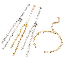 4шт 2 цвета 304 нержавеющая сталь цепочка для изготовления браслета с поперечными связями&nbsp;AJEW-TA0001-96