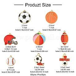 8шт 8 стиля подвески из сплава с эмалью&nbsp;ENAM-YW0004-26