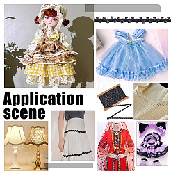 12 ярд металлизированной волнистой кружевной ленты&nbsp;OCOR-WH0101-96A-S