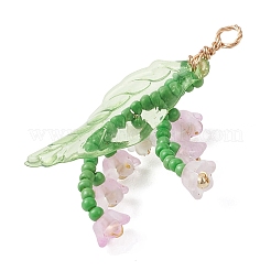 Стеклянные подвески с медной проволокой&nbsp;PALLOY-MZ01200