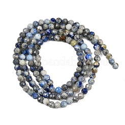 Нитки бусины из натурального ляписа-лазури&nbsp;LS-G-L629-B01-3mm-04