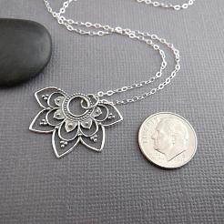 Богемный полумандала цветок сплава кулон ожерелья для женщин&nbsp;FS-WG48F63-01