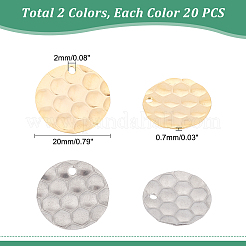 40 шт. подвески из нержавеющей стали 201 двух цветов&nbsp;STAS-DC0008-20