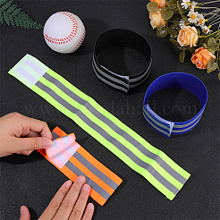 4шт 4-х цветные полиэстеровые светоотражающие браслеты&nbsp;AJEW-CN0005-22