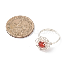 4 шт. 4 стильных кольца с драгоценными камнями&nbsp;RJEW-TA00235-02