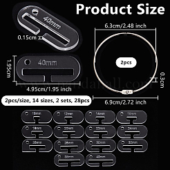 28 шт. измеритель ширины плетения акриловой ленты&nbsp;AJEW-OC0013-96B