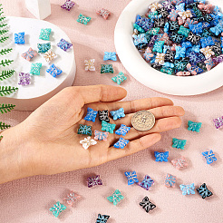 280шт 14 цвета непрозрачные акриловые бусины&nbsp;OACR-TA0001-33