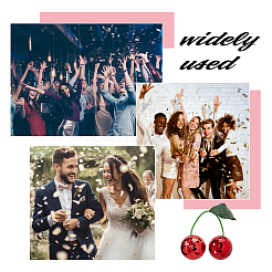 Стеклянные вишневые диско-шары украшения&nbsp;AJEW-WH0596-334