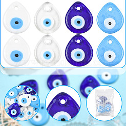 16 шт. 4-х цветные подвески ручной работы в стиле лэмпворк от сглаза&nbsp;LAMP-FS0001-69