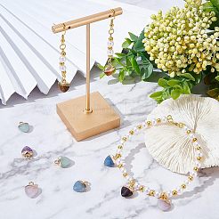 12 шт. 6 стиля подвески из натуральных драгоценных камней&nbsp;G-NB0003-74