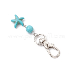 Подвесные украшения из окрашенной синтетической бирюзы&nbsp;HJEW-JM03372-02