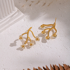 Серьги-гвоздики в форме цветка из нержавеющей стали 304&nbsp;BV7719