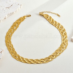 201 ожерелье из нержавеющей стали с цепочкой&nbsp;NJEW-H085-01G