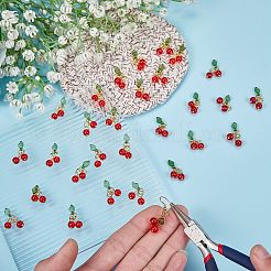 40шт подвески из стекла и акрила из бисера&nbsp;FIND-SZ0003-73