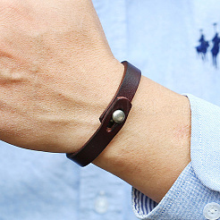 1 шт. панк ретро этнический стиль кожаный браслет ручной работы пара литературный ремешок на руку для мужчин&nbsp;BJEW-CL0001-02A