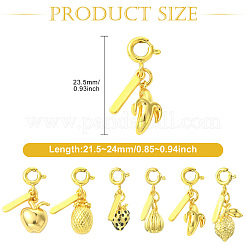 6шт 6 стиля латунные подвески&nbsp;KK-CJ0003-36