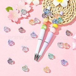 30 шт. 5-х цветные прозрачные акриловые бусины с гальваническим покрытием&nbsp;PACR-CJ0001-41