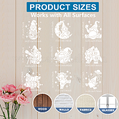 1 набор трафаретов для рисования в стиле гнома-космонавта DIY-MA0004-56