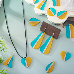 20 шт. подвески из прозрачной смолы и натурального дерева в двух стилях&nbsp;RESI-TA0004-47