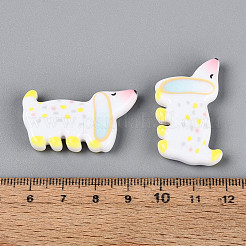 Печатные непрозрачные бусины из смолы&nbsp;RESI-N043-04E