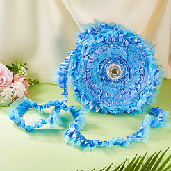 1 шт. двухслойных плиссированных атласных лент из органзы&nbsp;ORIB-TA0001-06D