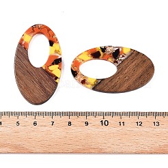 Подвески из прозрачной смолы и ореха&nbsp;RESI-T057-02M