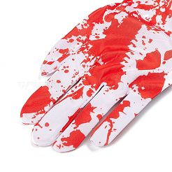 Длинные перчатки из полиэстера со скелетом и полными пальцами&nbsp;LS-AJEW-A045-01C