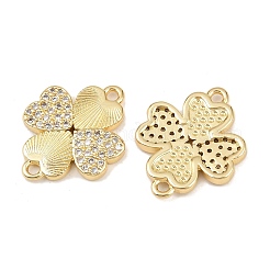 Шармы-соединители из латуни с микропаве из кубического циркония&nbsp;KK-L251-16G