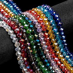 Стеклянные бусины с гальваническим покрытием &nbsp;EGLA-X0007-01B-8mm