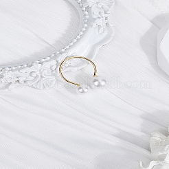 1 шт. кольца из искусственного жемчуга из смолы&nbsp;RJEW-LP0002-18G