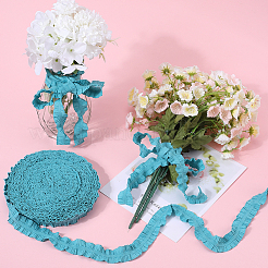 20 ярд эластичной кружевной отделки из полиэстера с рюшами&nbsp;EW-WH0018-01C