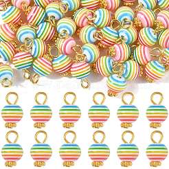 50 шт. подвески из прозрачной смолы в полоску&nbsp;PALLOY-FS00041-01