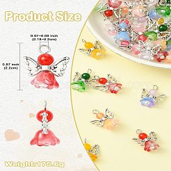 60 шт. 10-х цветные градиентные стеклянные подвески&nbsp;PALLOY-CJ00061