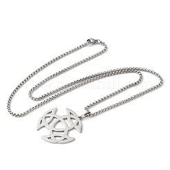 201 кулон с узлом трикветра викингов из нержавеющей стали&nbsp;LS-NJEW-H065-06P