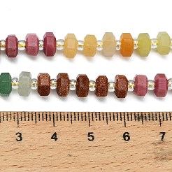 Натуральные и синтетические смешанные каменные бусы пряди&nbsp;G-G317-A03-3x6mm