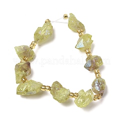 Гальванизированные нити из необработанных натуральных аметистов&nbsp;G-Z131-J02-04