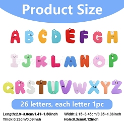 26 шт. 26 акриловых подвески&nbsp;MACR-YW0003-94