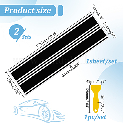Бумажная наклейка на капот автомобиля&nbsp;DIY-WH0019-78
