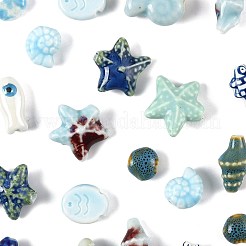 26шт 13 стиля фарфоровые бусины ручной работы&nbsp;PORC-FS0001-40