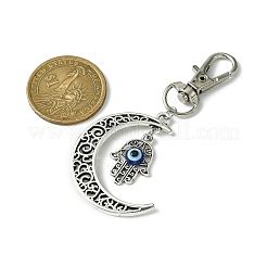 Подвеска из сплава в тибетском стиле «Рука и Луна» Хамса&nbsp;HJEW-JM01472