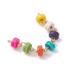 Подвески-коннекторы heishi из синтетической бирюзы&nbsp;PALLOY-JF04246-01