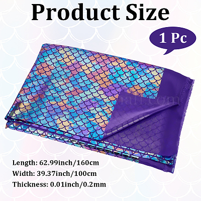 Полиэстеровая ткань с рыбьей чешуей&nbsp;DIY-WH20063-038C-1