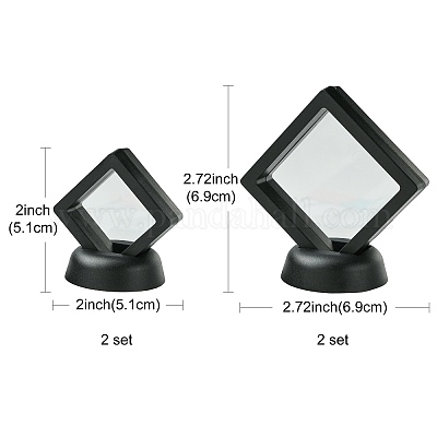 4шт 2 стиля пластиковый 3D плавающий держатель рамки дисплея&nbsp;ODIS-FS0001-02B-1