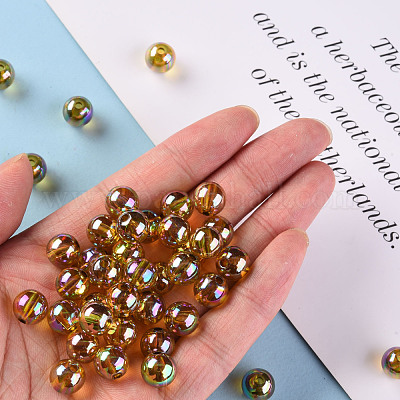 Прозрачные акриловые бусины MACR-S370-B10mm-737-1