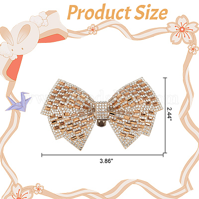 Украшение обуви стразами с бантом&nbsp;DIY-WH0430-522A-1