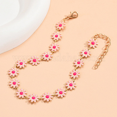 Браслеты из цветочного сплава с эмалью WG8DD7D-01-1